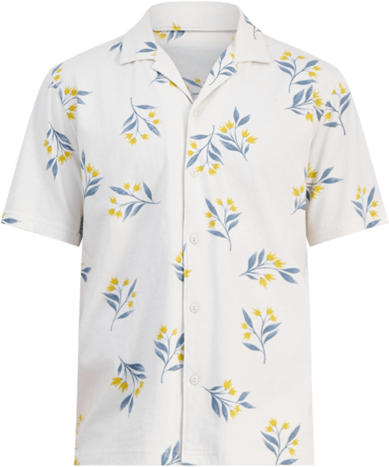 Men's Cotton Floral-Print Knit Camp Shirt, Macy's Exclusive