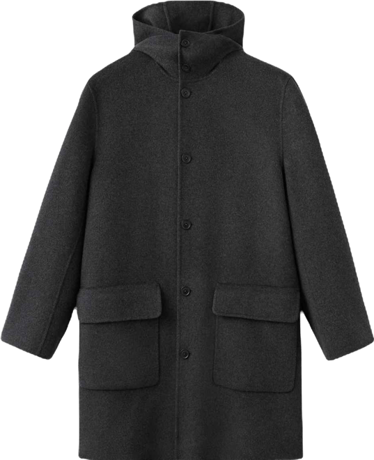 Men's Handmade Wool Hood Coat