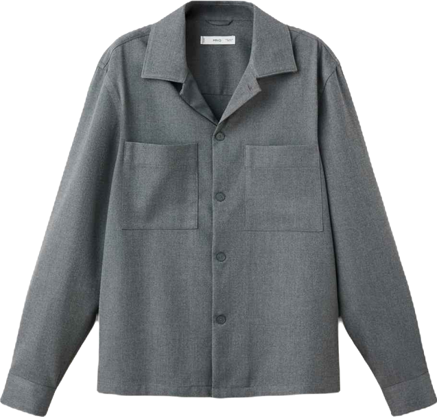 Men's Pockets Fluid Overshirt