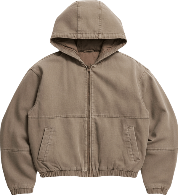 Men's Cropped Hooded Bomber