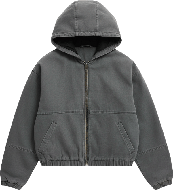 Men's Cropped Hooded Bomber