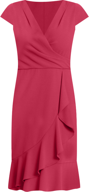 Petite V-Neck Jersey Fit & Flare Dress