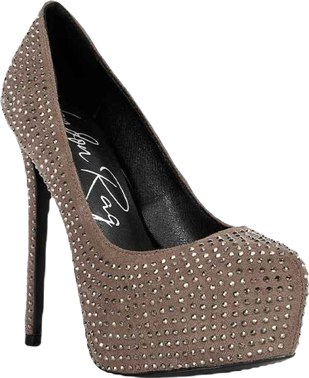 clarisse diamante faux suede high heeled pumps