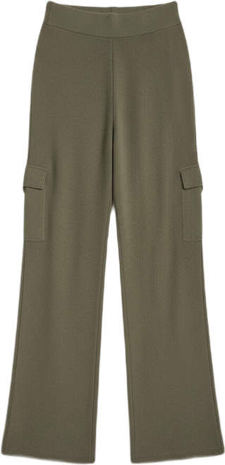 Women's Knit Straight-Leg Cargo Pants