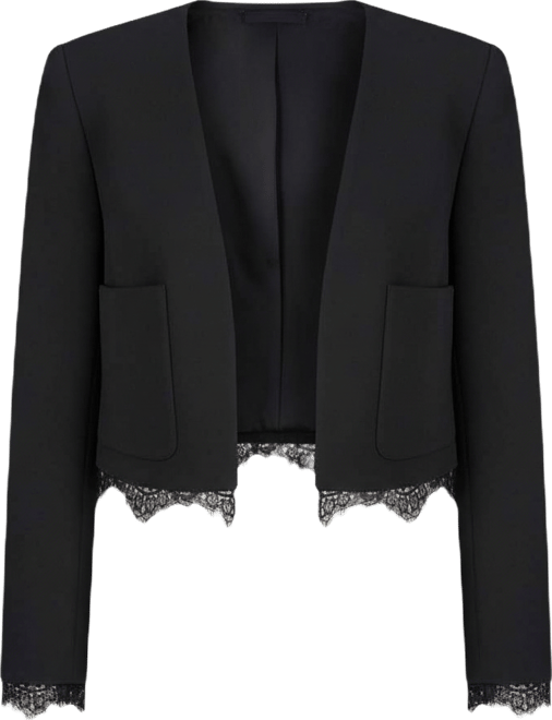 Women's Padded Shoulder Open Front Jacket