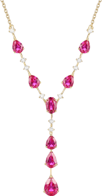 Blue Topaz (1/2 ct. t.w.) & Lab-Grown White Sapphire (1/2 ct. t.w.) Pendant Necklace in 14k Gold Over Sterling Silver (also in Ruby & Sapphire)