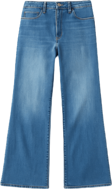 Juniors' 318 Shaping Wide-Leg Mid-Rise Jeans