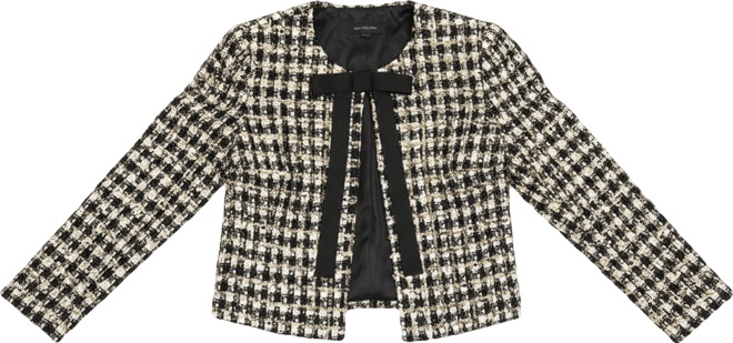 Women's Round Neck Bow-Detail Jacket