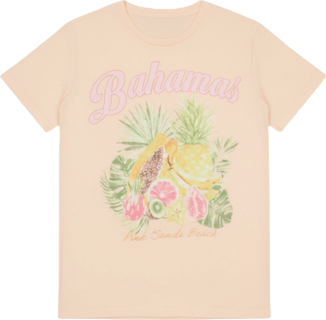Juniors' Bahamas Fruit Crewneck Short-Sleeve T-Shirt