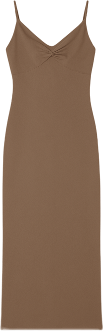 Womens Crepe Drape Back Maxi Dress