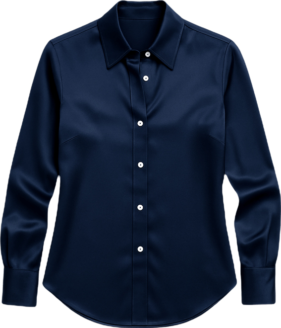 Women's Elegant Silhouette Silk Shirt