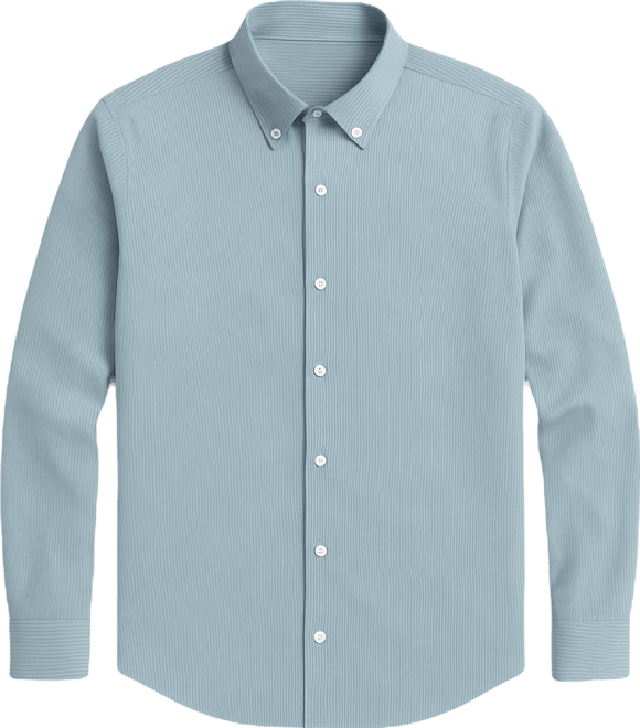 Men's Pinstripe Long Sleeve Dress Shirt