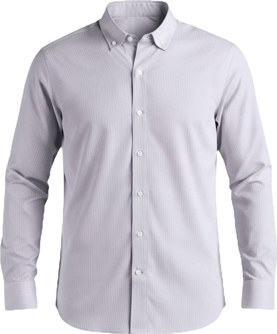 Men's Pinstripe Long Sleeve Dress Shirt