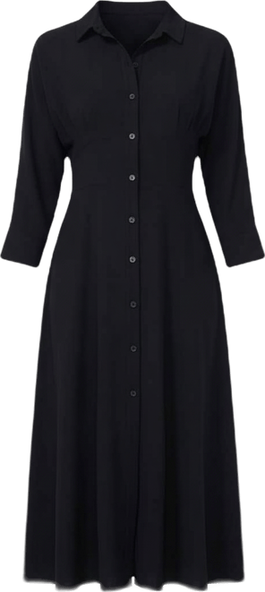 Petite Collared Midi Shirtdress