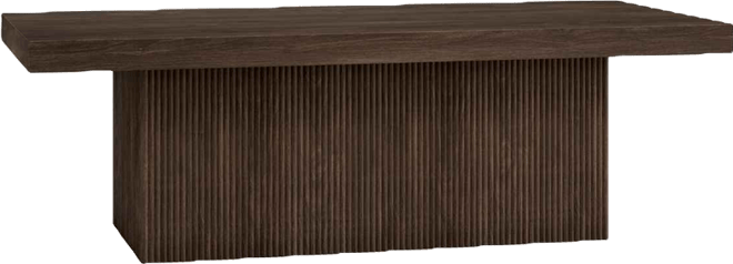 Torren 48" Wide Rectangular Fluted Coffee Table