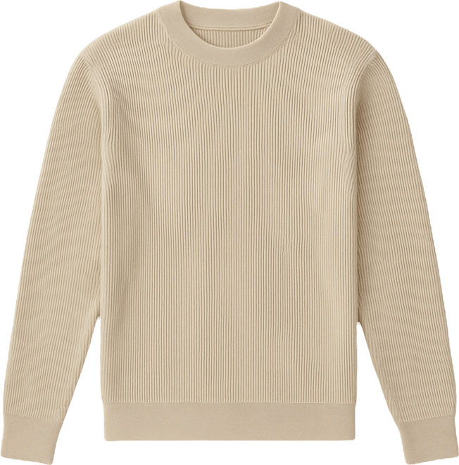Men's Fine Rib-Knit Cotton Sweater