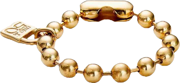 Sterling Silver and 18k Gold Padlock Charm Bracelet