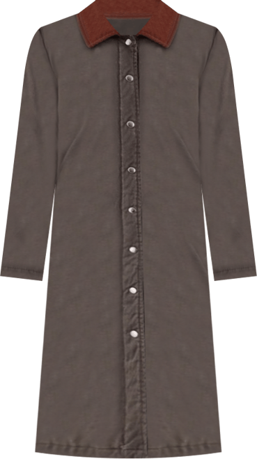 Women's Longline Cord Collar Wax Effect Coat