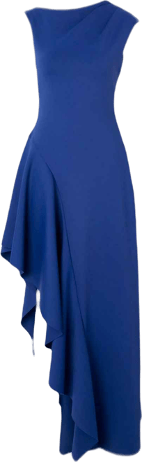 Women's Scuba Drama Ruffle Hem Woven Maxi Dress