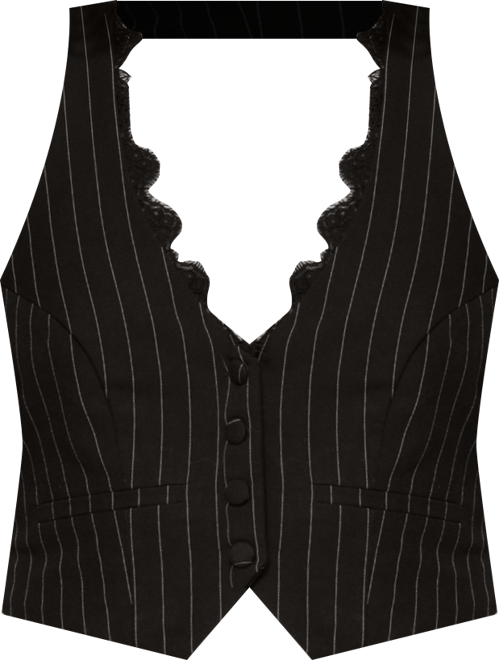 Womens Devon Lacey Pinstripe Halter Top