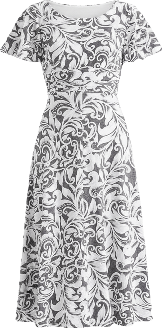 gray fit & flare dress Solid Lurex Fit And Flare Maxi Dress – The Dressing Room main image 1