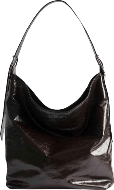 Zadig & Voltaire Jane Vintage Patent Leather Hobo Bag