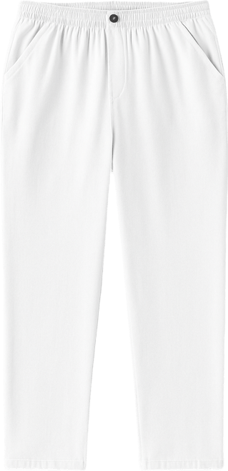 Women's Plus Size Straight-Leg All-Cotton Denim Pull-On 7-Day Elastic-Waist Jeans