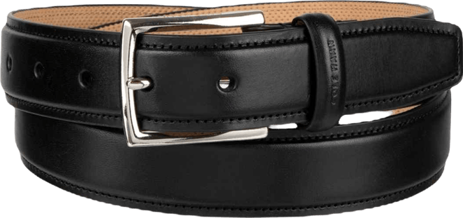 Men's Classic Burnished Edge Dress Belt