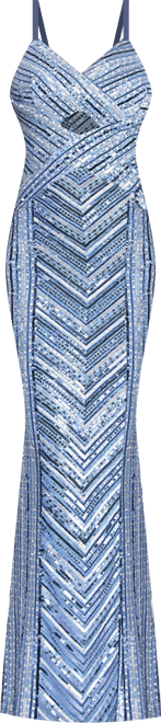 Women's All-Over Sequin Cut Out Long Dress