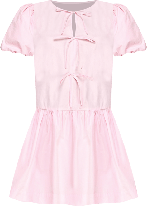 Juniors' Bow Detail Short Dress