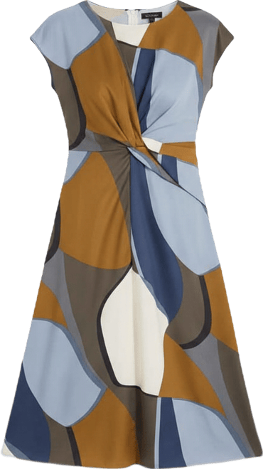 Women's A-Line Printed Midi Dress