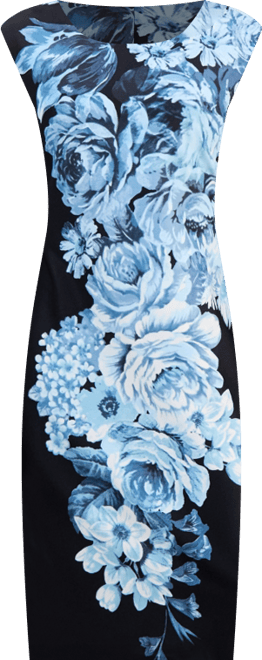 Petite Floral-Print Sheath Dress