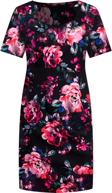 Petite Cutout-Neck Sheath Dress