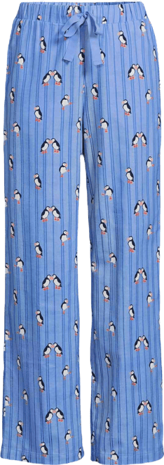 Women's Flannel Wide Leg Sleep Pants