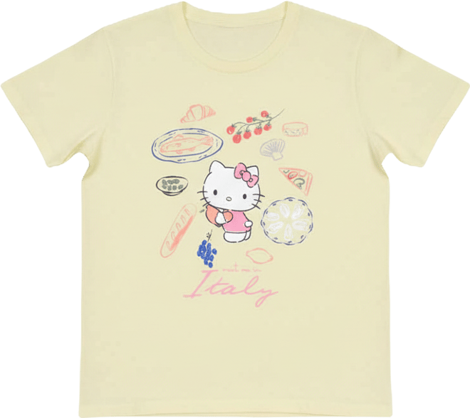 Juniors' Hello Kitty Positano T-Shirt