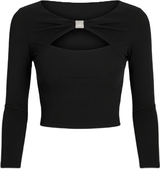 Women's Long-Sleeve Milena Front Bow Top