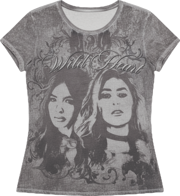 Women's Wild Heart Portrait Print T-Shirt