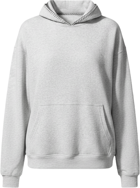 Women's Silkerry Oversized Seamflow Douceur Stand Collar with Half-Zip Hoodie