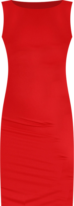 Women's Shapewear Sleeveless Boatneck Sculpting Midi Work Dress