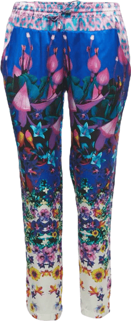 Women's Floral Print Stain Trousers