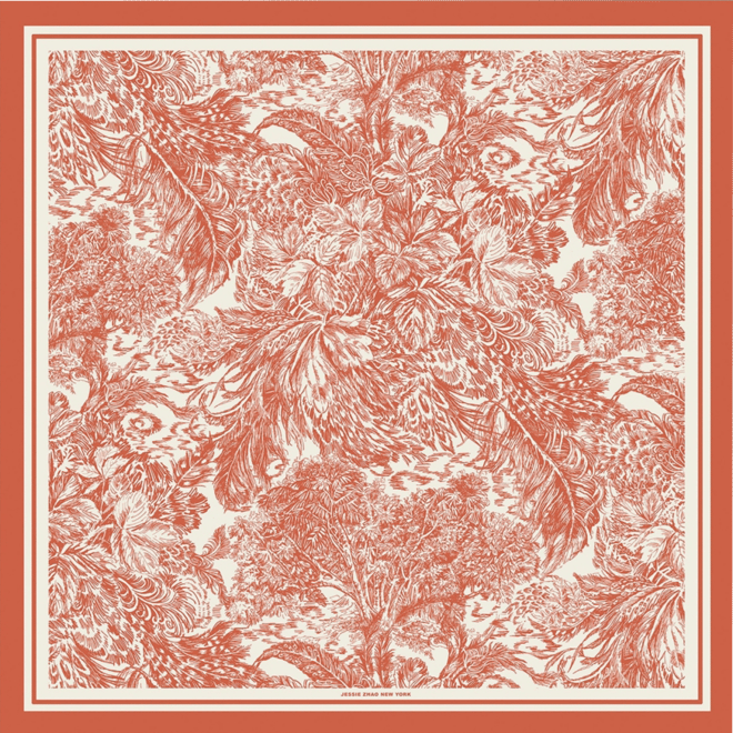 Terracotta Dream Double Sided Silk Scarf