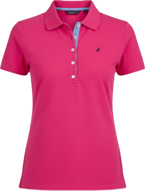 Jeans Women's Short-Sleeve Polo-Collar Shirt