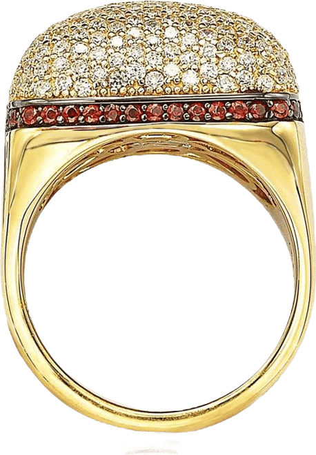 Suzy Levian Sterling Silver Cubic Zirconia Pave Dome Ring