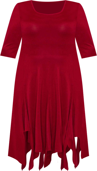 Plus Size Shay Handkerchief Hem Dress
