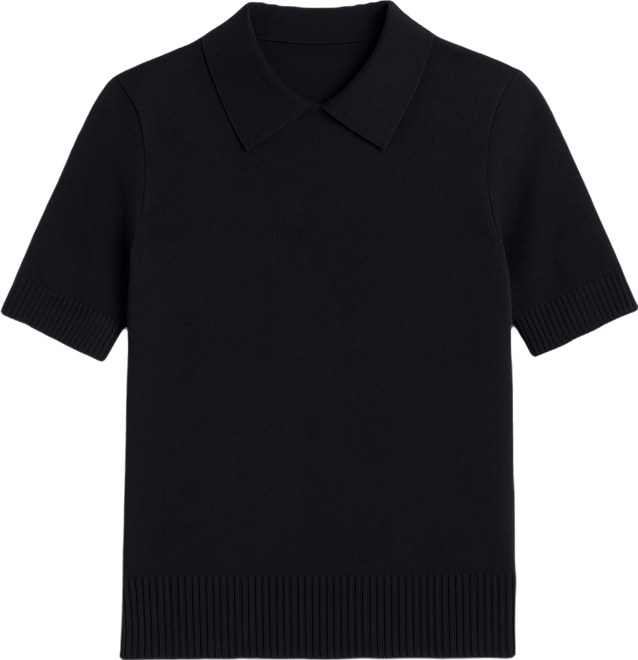 Women's Short-Sleeve Collared Sweater