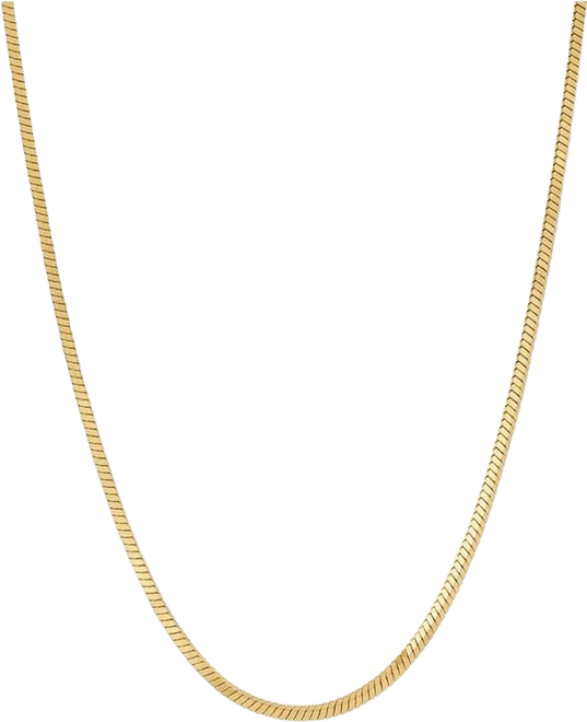 Women's Snake Chain Necklace in 14K Gold Plated Silver
