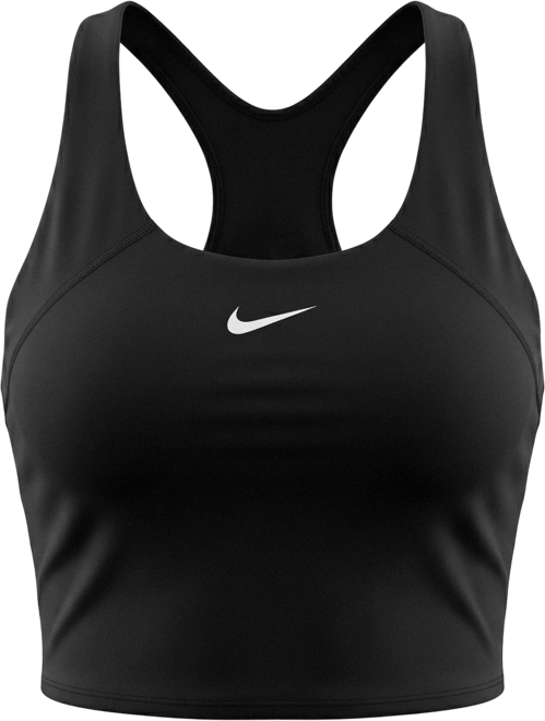 Nike Tempo Verkürztes Sport-BH-Tanktop mit mittlerem Halt
