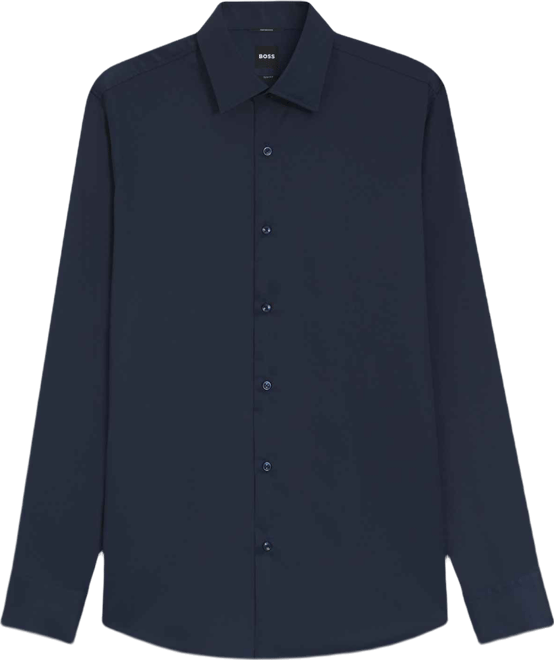 Boss by  Men's Performance-Stretch Twill Slim-Fit Dress Shirt
