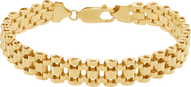 Men's Chain Bracelet in 18k Gold-Plated Sterling Silver