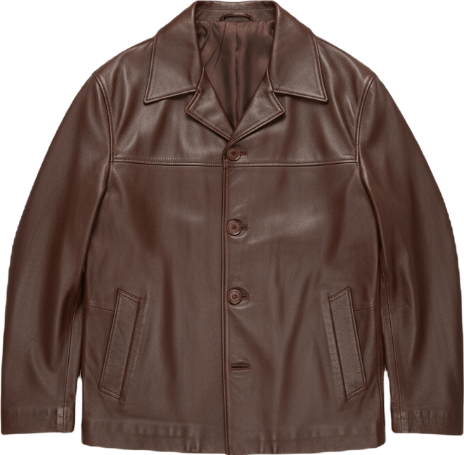 Men's Relaxed Leather Blazer